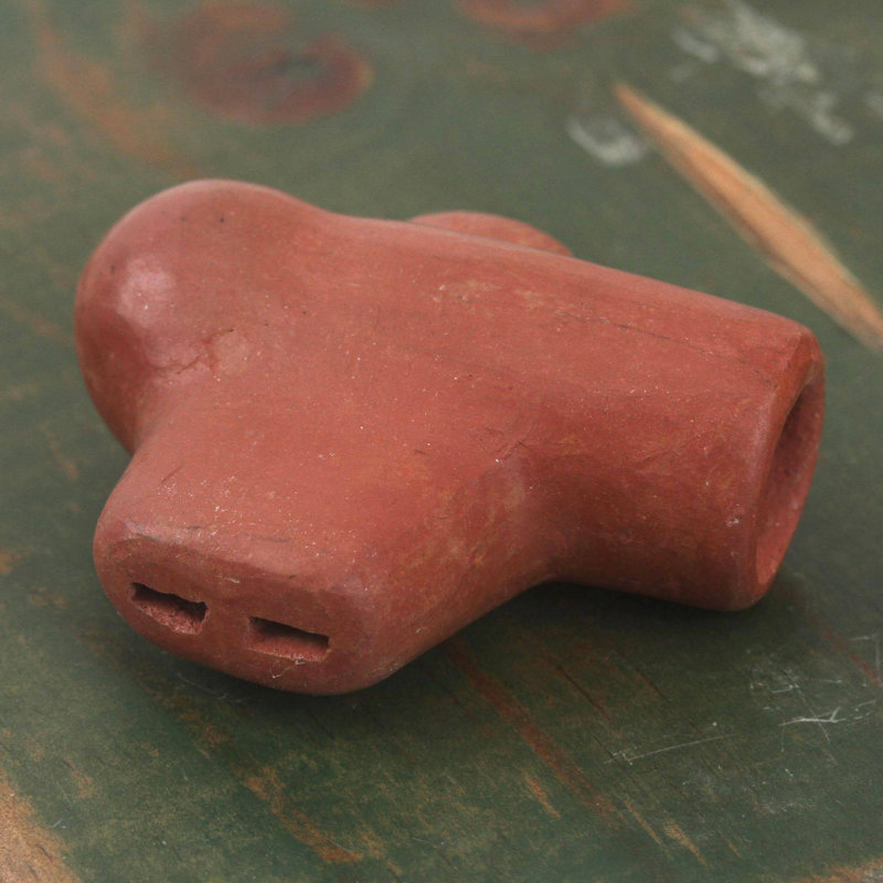 Union Rustic Belen Rustic Cross in Red Ceramic Whistle Wayfair